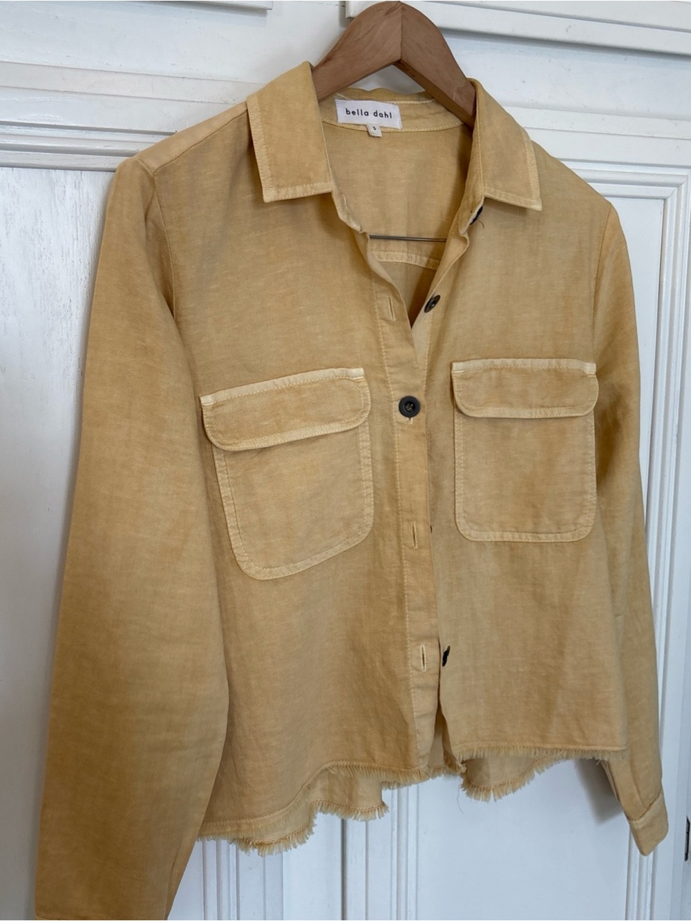 Bella Dahl Yellow Button-Up Shirt Jacket